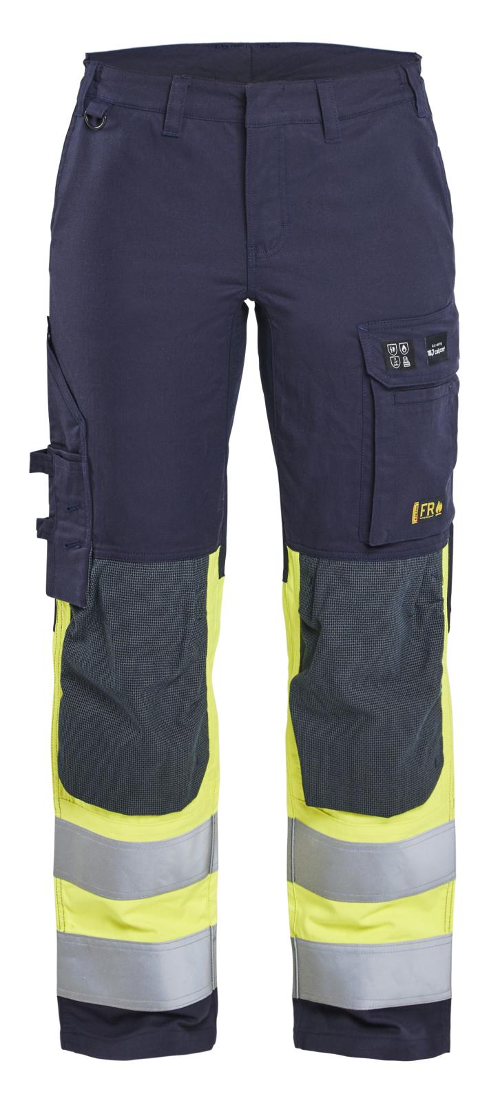 Blaklader Werkbroeken 71871512 marineblauw-fluo geel(8933)