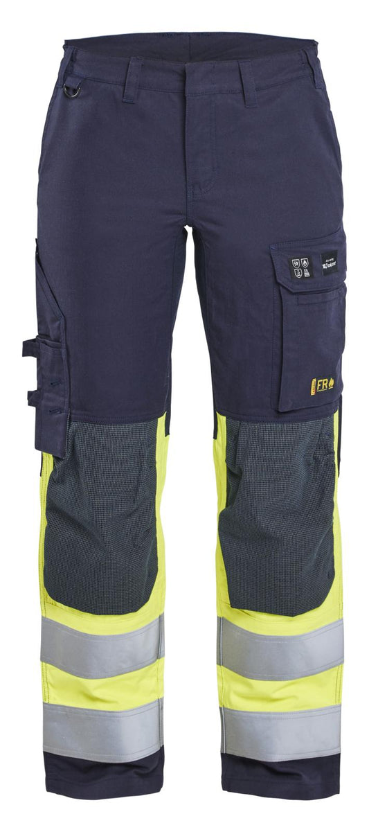 Blaklader Werkbroeken 71871512 marineblauw-fluo geel(8933)