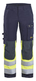 Blaklader Werkbroeken 71871512 marineblauw-fluo geel(8933)