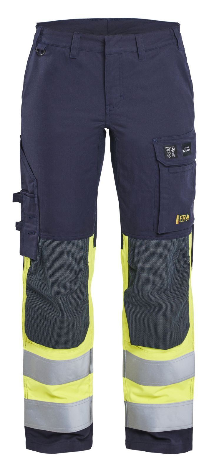 Blaklader Werkbroeken 71871512 marineblauw-fluo geel(8933)