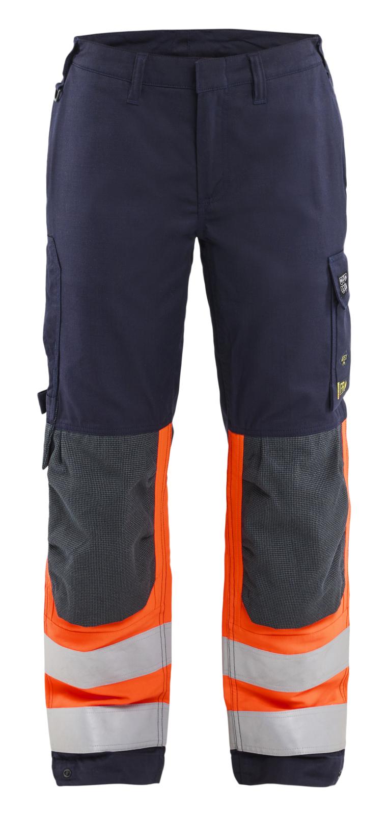 Blaklader Vlamvertragend Dames Multinorm Werkbroeken 71881524 inherent vlamwerend HiVis marineblauw-oranje(8953)