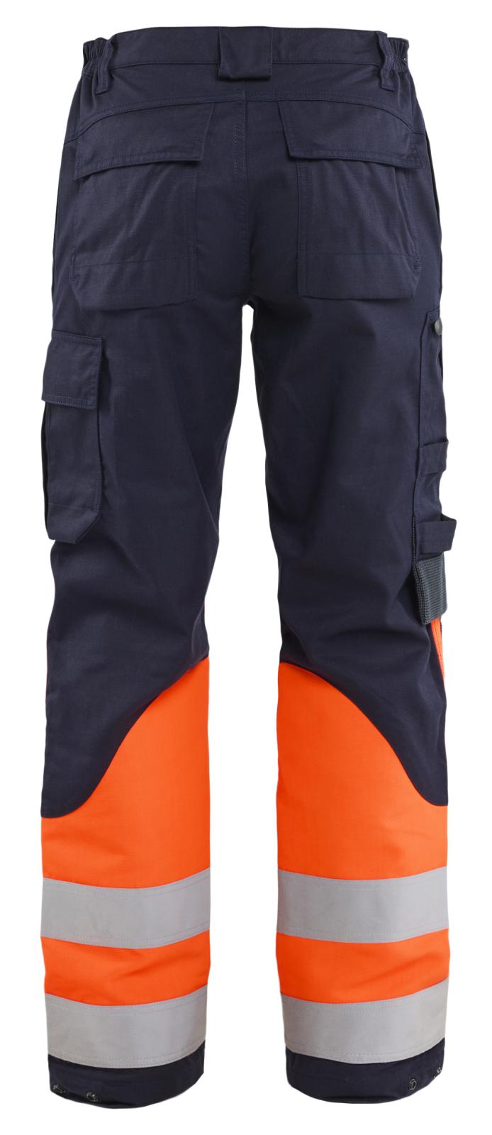 Blaklader Vlamvertragend Dames Multinorm werkbroek inherent Werkbroeken 71881524 inherent vlamwerend HiVis marineblauw-oranje(8953)