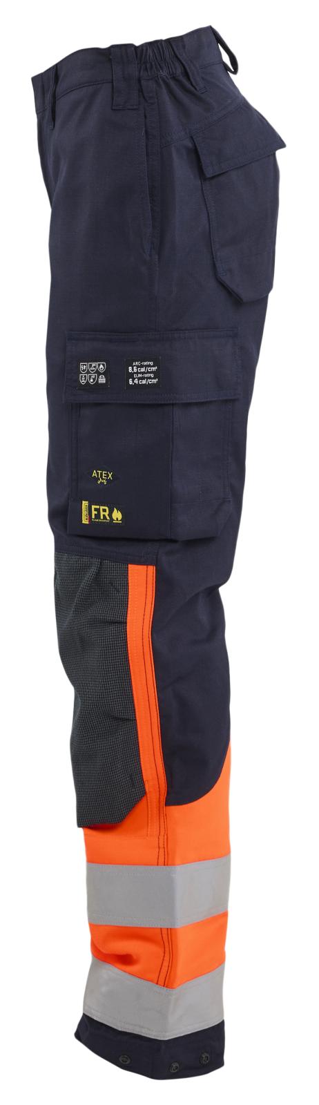 Blaklader Vlamvertragend Dames Multinorm werkbroek inherent Werkbroeken 71881524 inherent vlamwerend HiVis marineblauw-oranje(8953)
