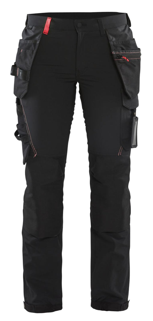 Blaklader Broeken 71921645 zwart-rood(9956)