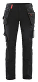 Blaklader Broeken 71921645 zwart-rood(9956)