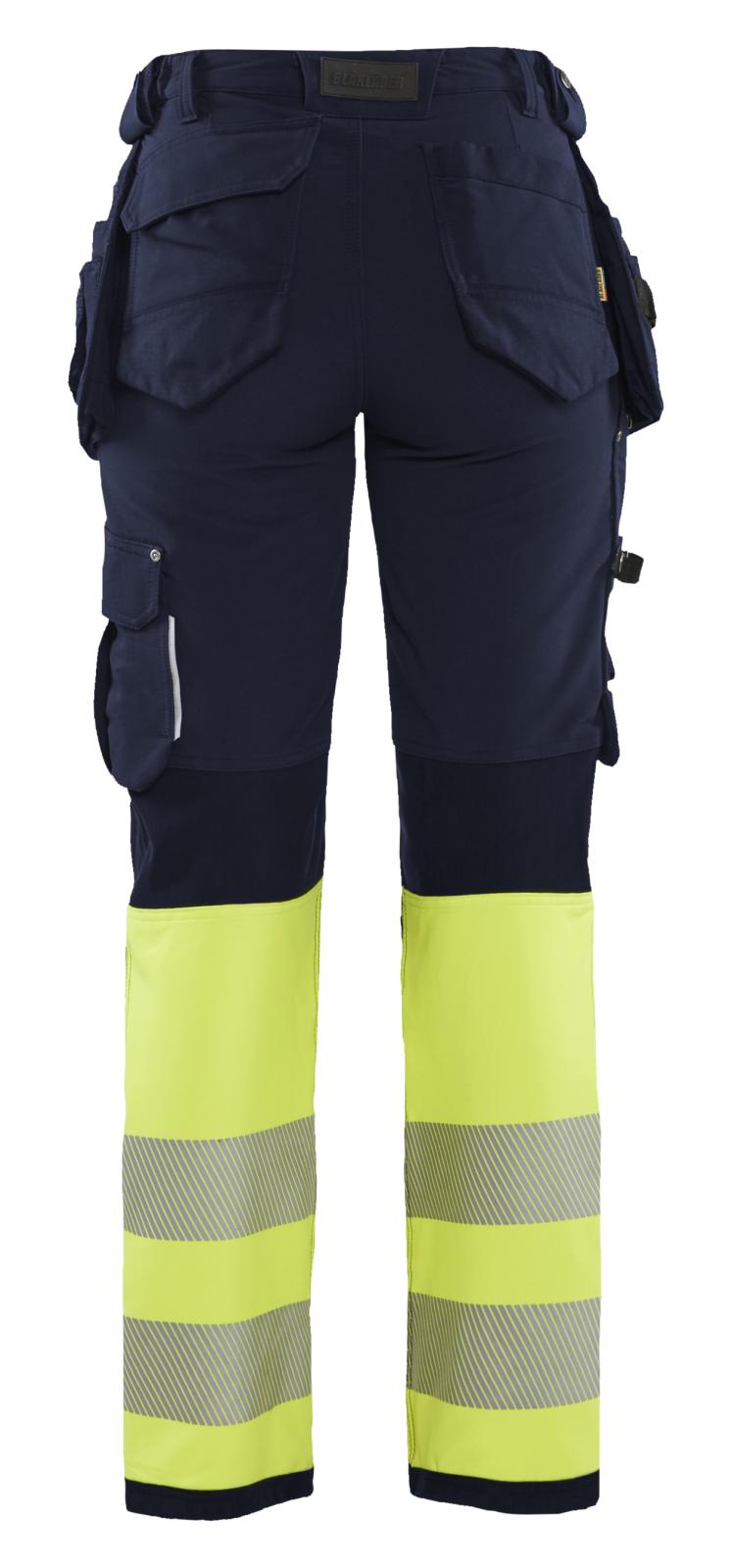 Blaklader Broeken 71931642 marineblauw-fluo geel(8933)