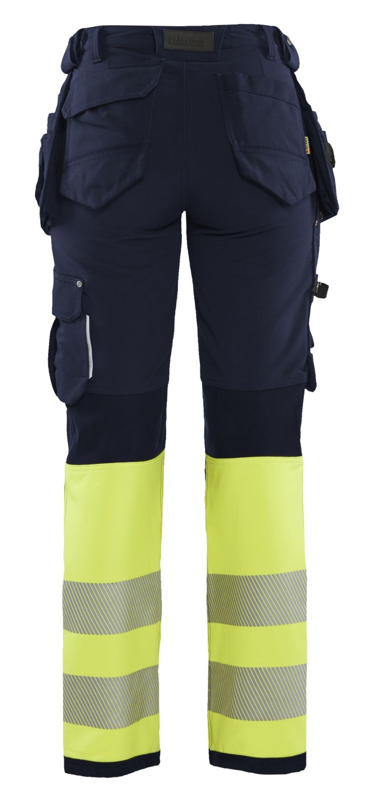 Blaklader High Vis Dames Werkbroeken 71931642 stretch HiVis marineblauw-fluo geel(8933)