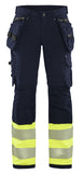 Blaklader Broeken 71931642 marineblauw-fluo geel(8933)