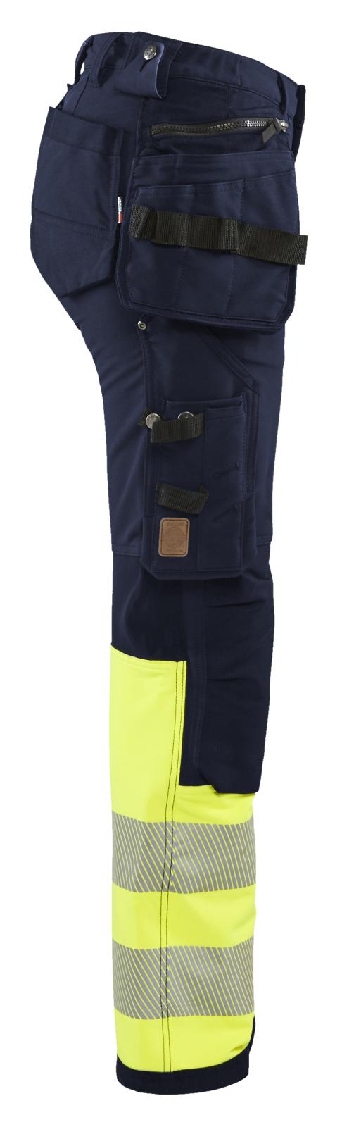 Blaklader Broeken 71931642 marineblauw-fluo geel(8933)