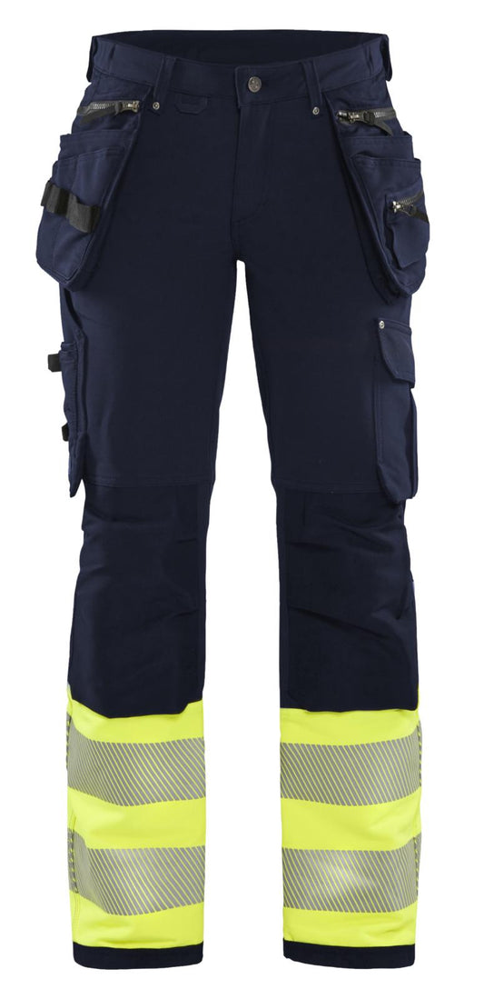 Blaklader Broeken 71931642 marineblauw-fluo geel(8933)