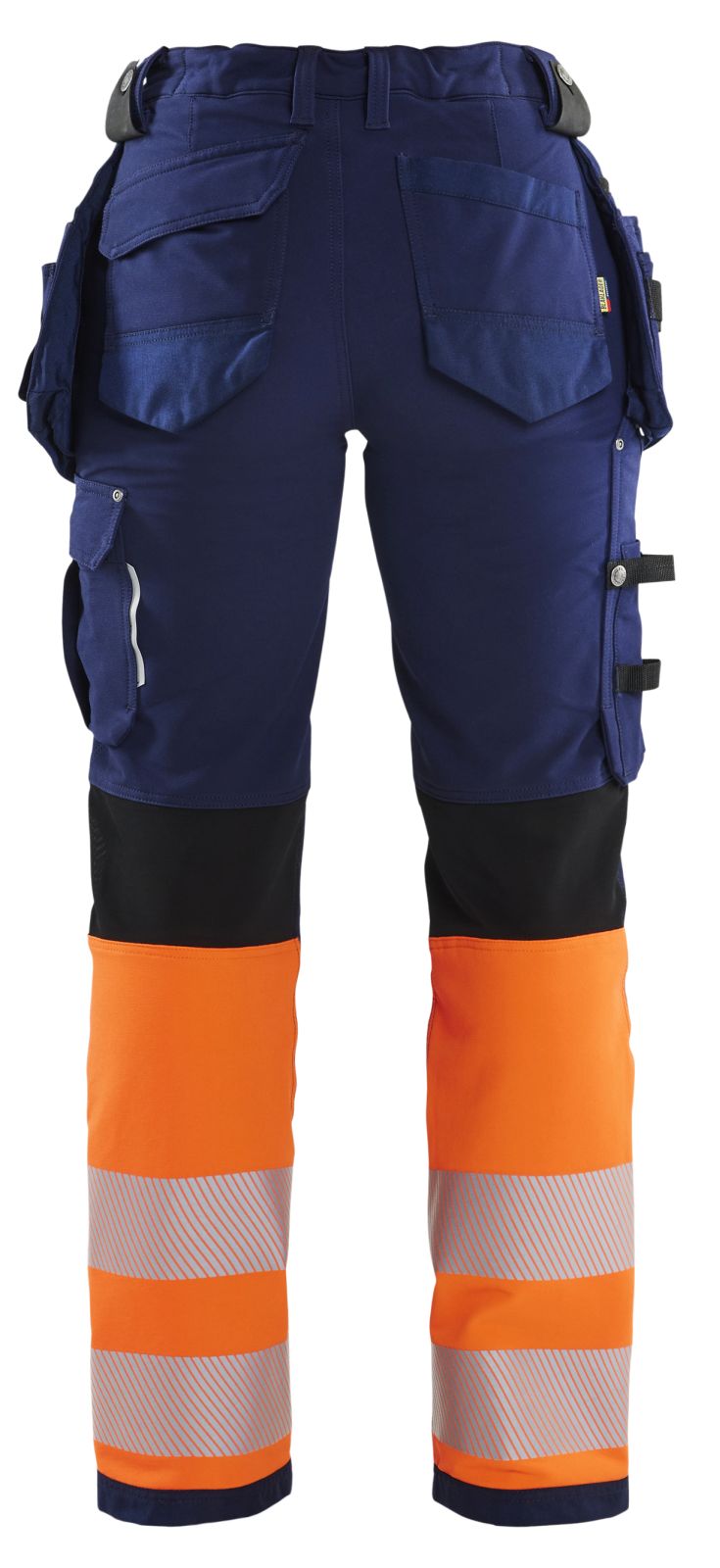 Blaklader High Vis Dames Werkbroeken 71931642 stretch HiVis marineblauw-oranje(8953)