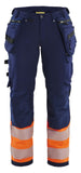 Blaklader High Vis Dames Werkbroeken 71931642 stretch HiVis marineblauw-oranje(8953)