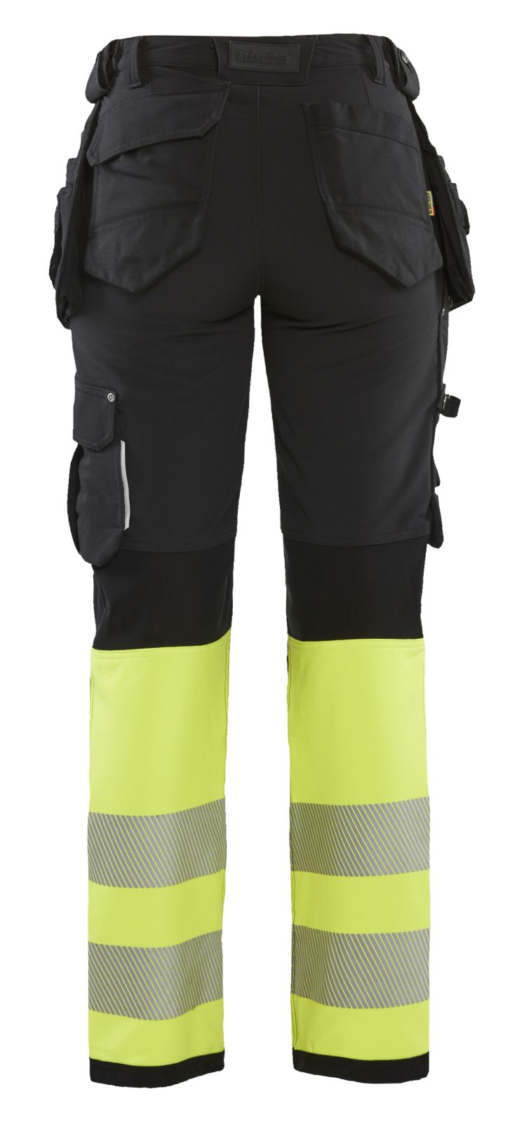 Blaklader High Vis Dames Werkbroeken 71931642 stretch HiVis zwart-fluo geel(9933)