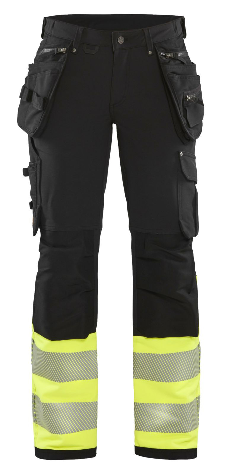 Blaklader High Vis Dames Werkbroeken 71931642 stretch HiVis zwart-fluo geel(9933)