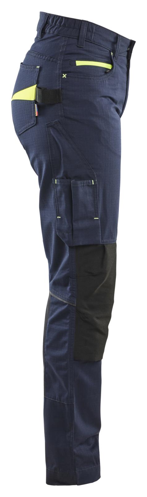 Blaklader Service Dames Werkbroeken 71951330 dames stretch donker marineblauw-fluo geel(8633)