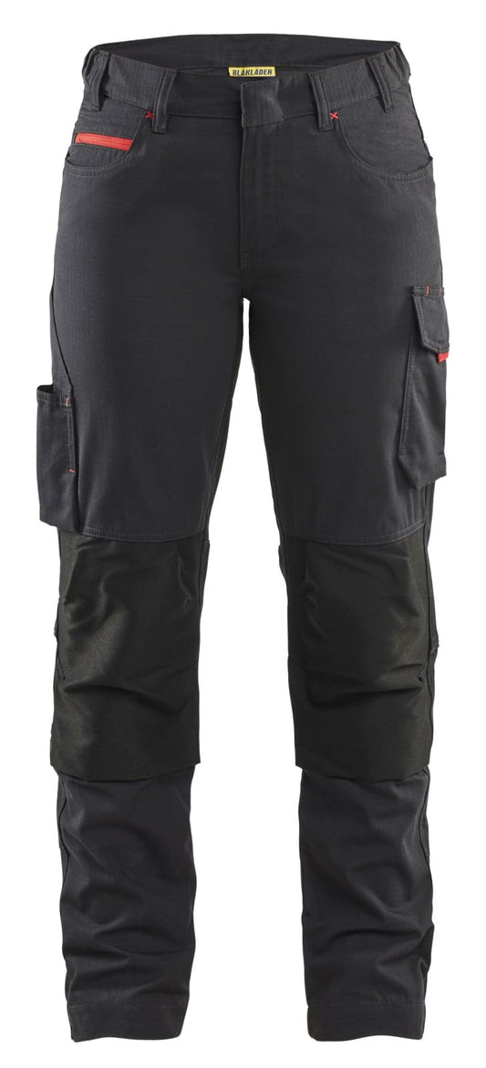 Blaklader Broeken 71951330 zwart-rood(9956)