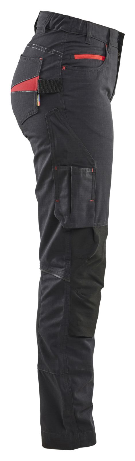 Blaklader Broeken 71951330 zwart-rood(9956)