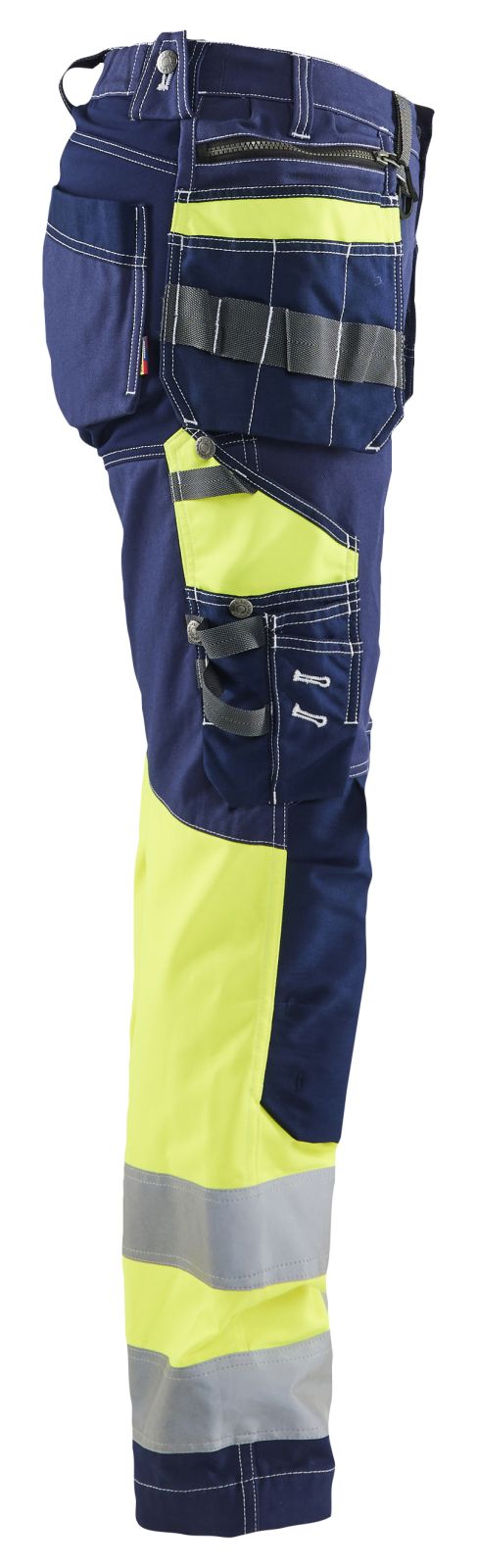 Blaklader High Vis Werkbroeken 71961370 dames HiVis stretch marineblauw-fluo geel(8833)