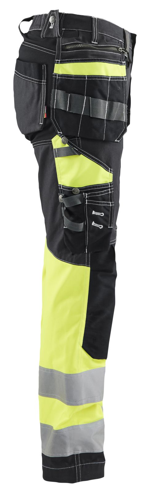 Blaklader High Vis Werkbroeken 71961370 dames HiVis stretch zwart-fluo geel(9933)