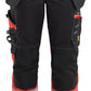 Blaklader Dames High Vis Werkbroek 71961370 Stretch gereedschapszakken HiVis zwart-fluo rood(9955)