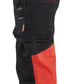 Blaklader Dames High Vis Werkbroek 71961370 Stretch gereedschapszakken HiVis zwart-fluo rood(9955)