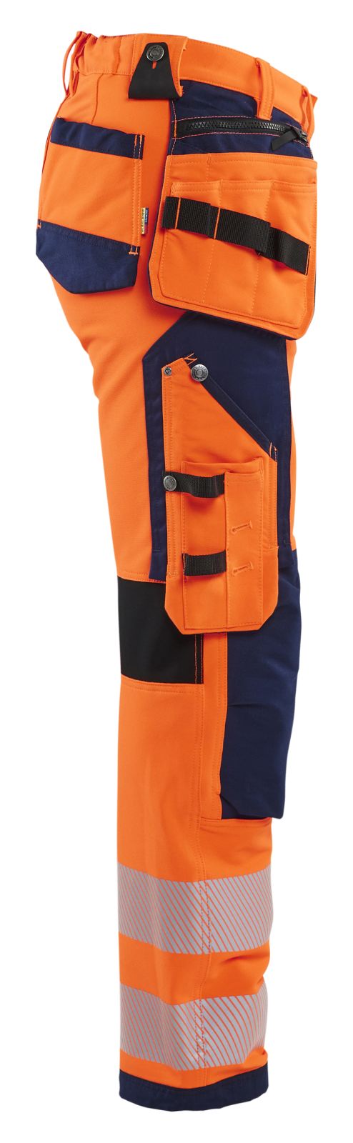 Blaklader High Vis Dames Werkbroeken 71971642 stretch HiVis fluo oranje-marineblauw(5389)