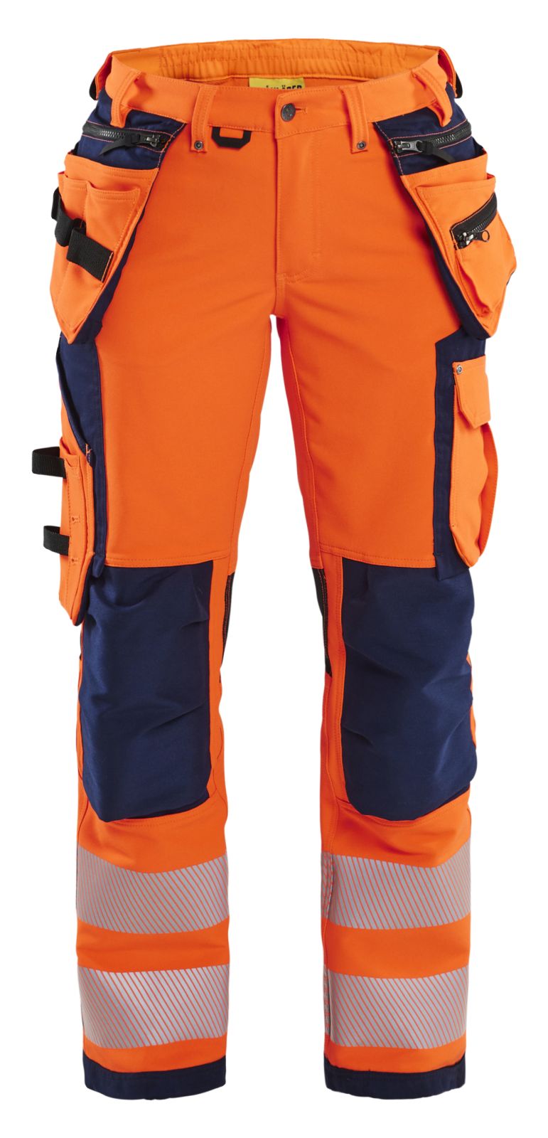 Blaklader High Vis Dames Werkbroeken 71971642 stretch HiVis fluo oranje-marineblauw(5389)