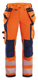 Blaklader High Vis Dames Werkbroeken 71971642 stretch HiVis fluo oranje-marineblauw(5389)