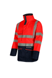 Sioen parka Hedland multinorm fluo rood-marineblauw