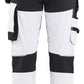 Blaklader Dames Werkbroek 72321832 schilders stretch gereedschapszakken wit-zwart(1099)