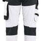 Blaklader Dames Werkbroek 72321832 schilders stretch gereedschapszakken wit-zwart(1099)