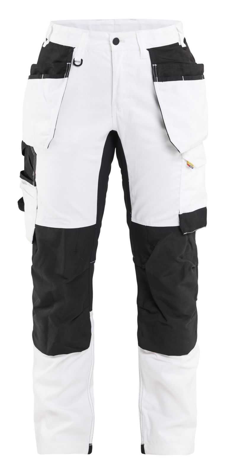 Blaklader Dames Werkbroek 72321832 schilders stretch gereedschapszakken wit-zwart(1099)