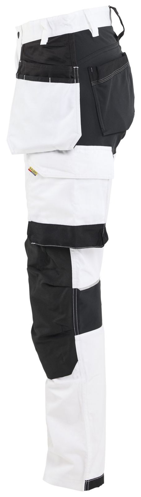 Blaklader Dames Werkbroek 72321832 schilders stretch gereedschapszakken wit-zwart(1099)