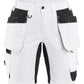 Blaklader Dames Short 72331832 schilders stretch gereedschapszakken wit-zwart(1099)