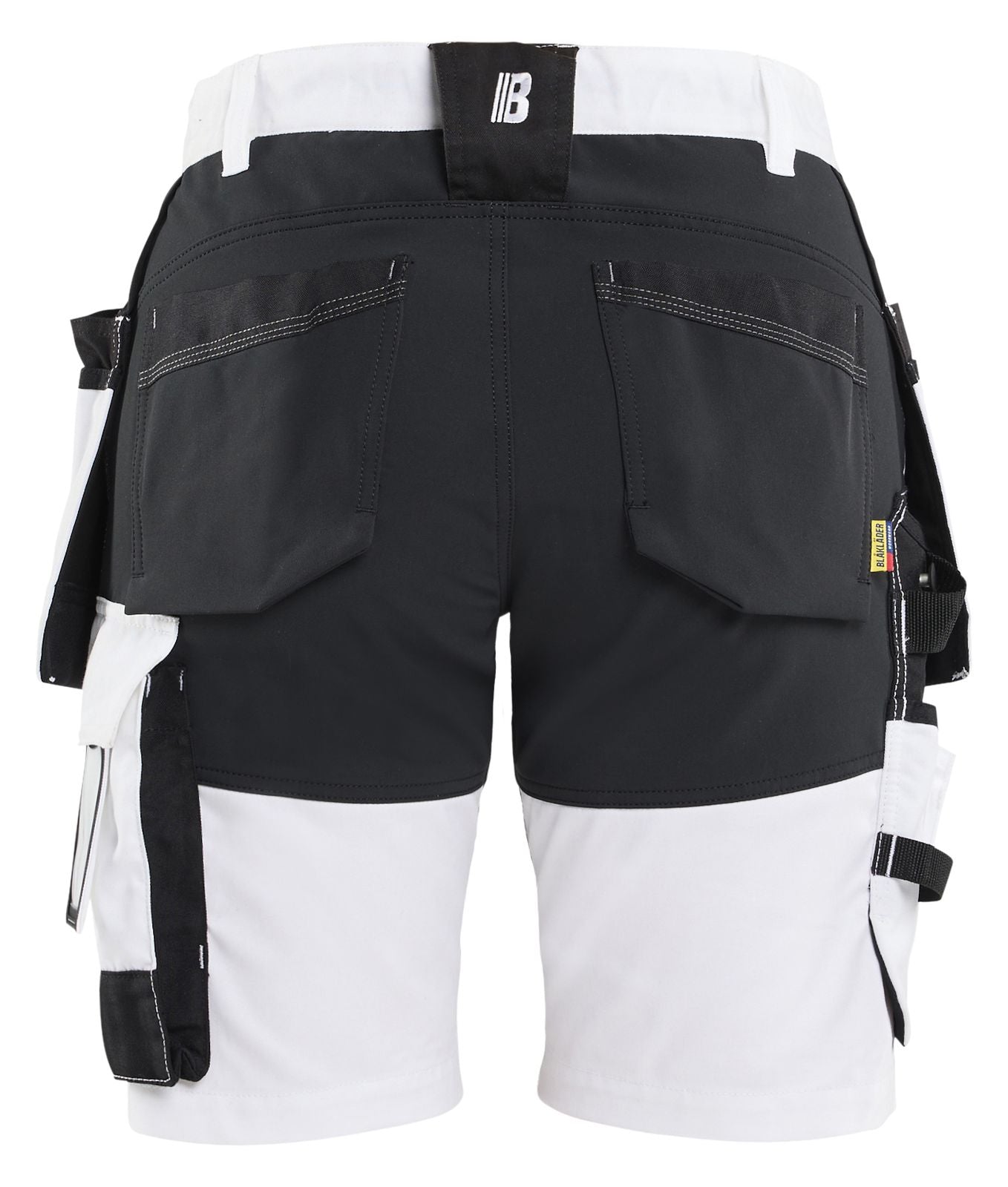 Blaklader Dames Short 72331832 schilders stretch gereedschapszakken wit-zwart(1099)