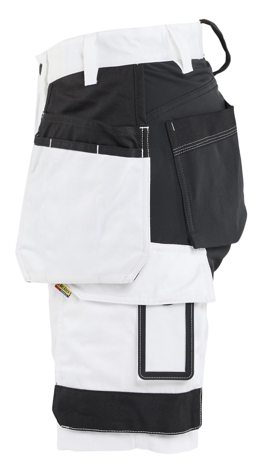 Blaklader Dames Short 72331832 schilders stretch gereedschapszakken wit-zwart(1099)