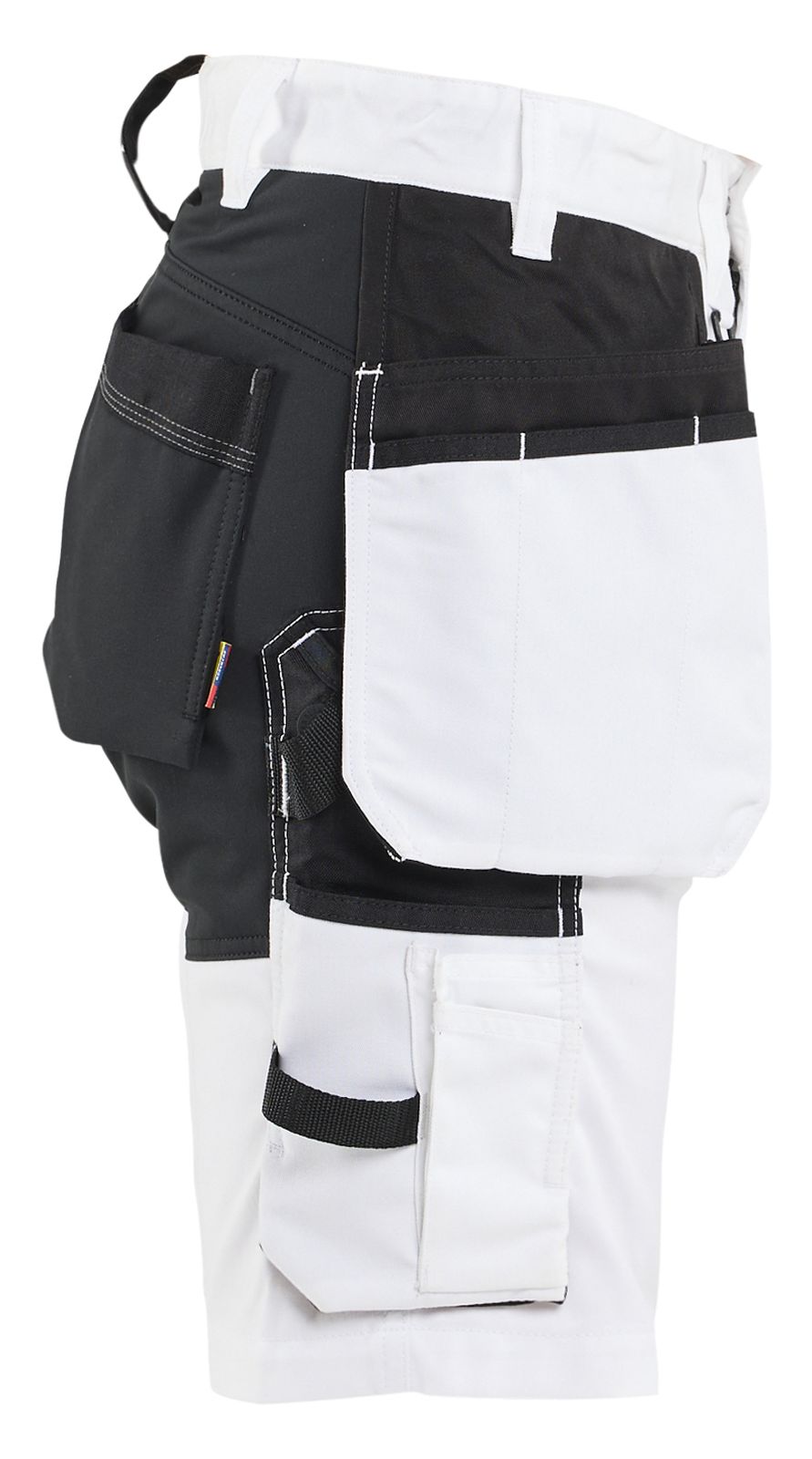 Blaklader Dames Short 72331832 schilders stretch gereedschapszakken wit-zwart(1099)