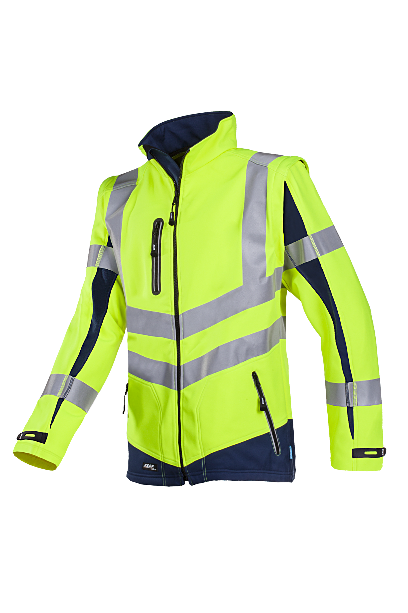 Sioen Jassen Malden  fluo geel-marineblauw