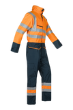 Sioen overall Carret multinorm fluo oranje-marineblauw