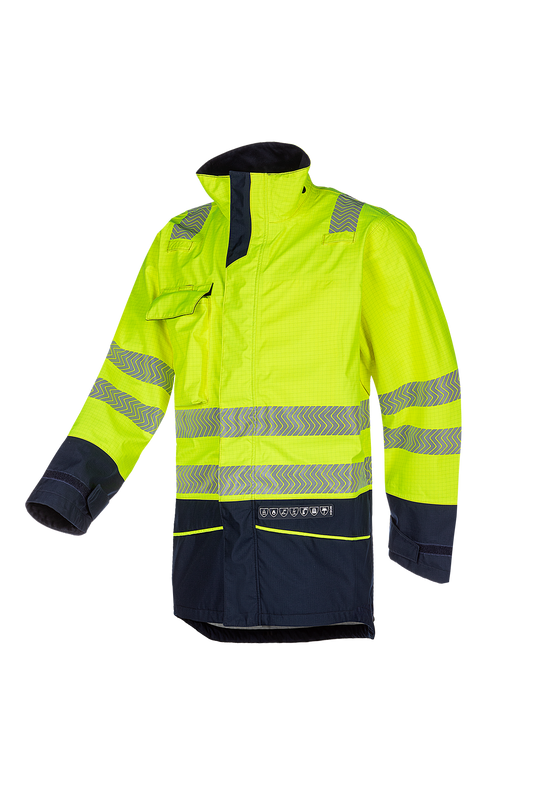 Sioen Jassen Torvik Multinorm- ARC fluo geel-marineblauw