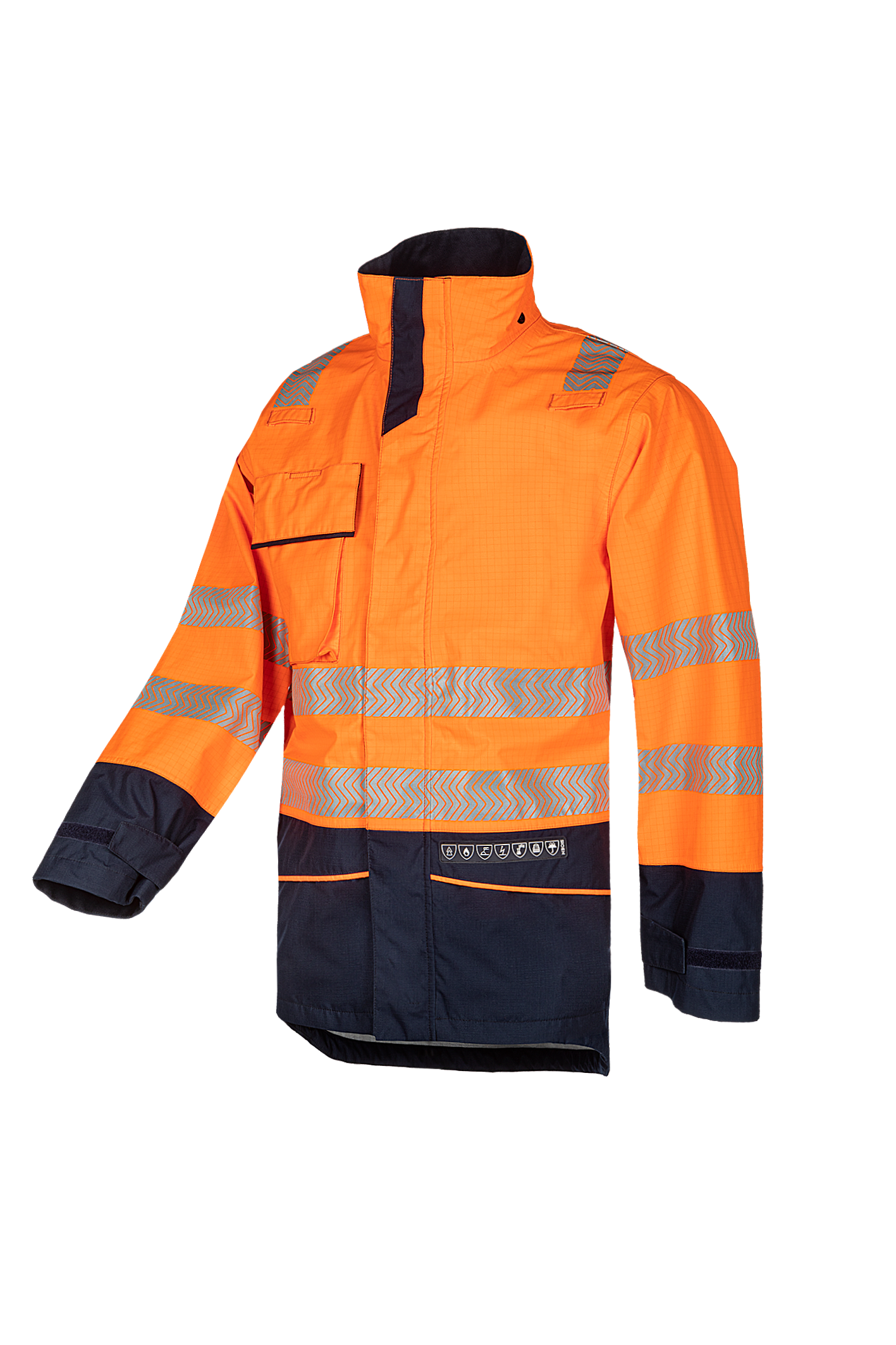 Sioen Jassen Torvik Multinorm- ARC fluo oranje-marineblauw