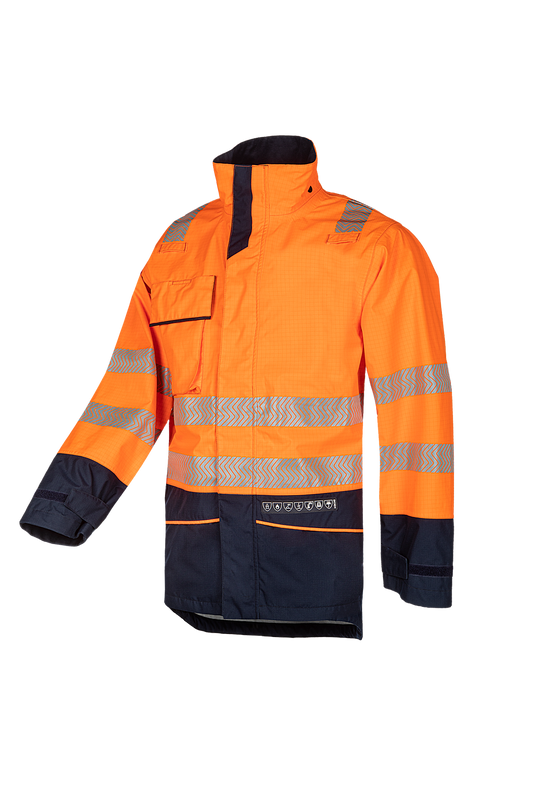 Sioen Jassen Torvik Multinorm- ARC fluo oranje-marineblauw