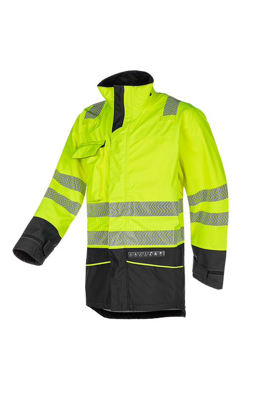 Sioen Jassen Torvik multinorm fluo geel-grijs