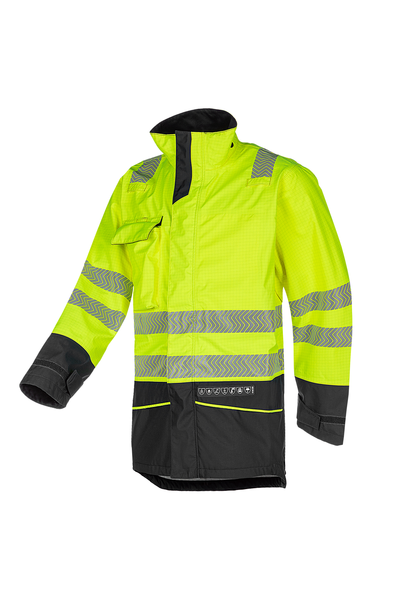 Sioen Jassen Torvik multinorm fluo geel-grijs