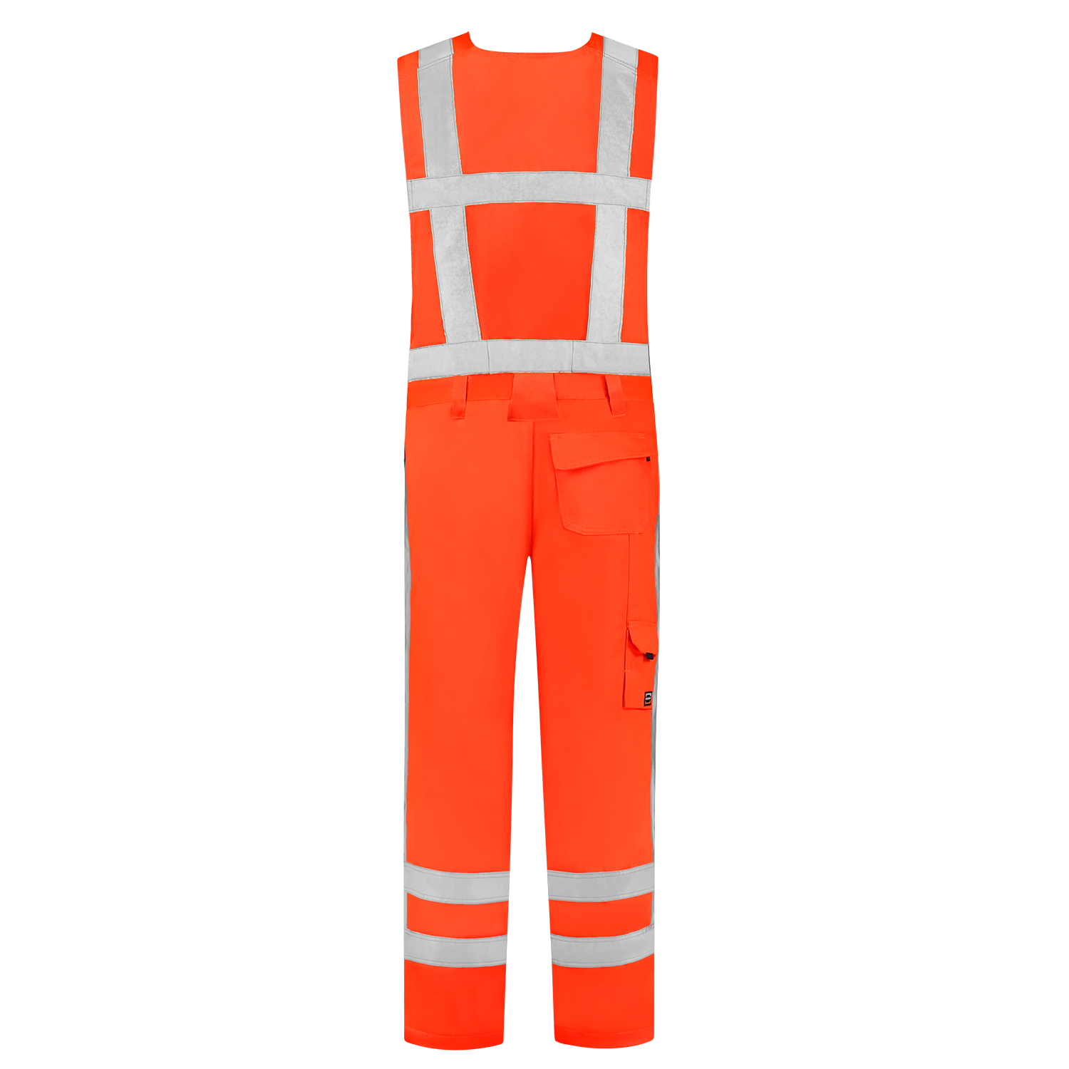 Tricorp Safety Bodybroeken 753001-THR3001 Kniezakken Polyester- katoen fluo-oranje(fluororange)