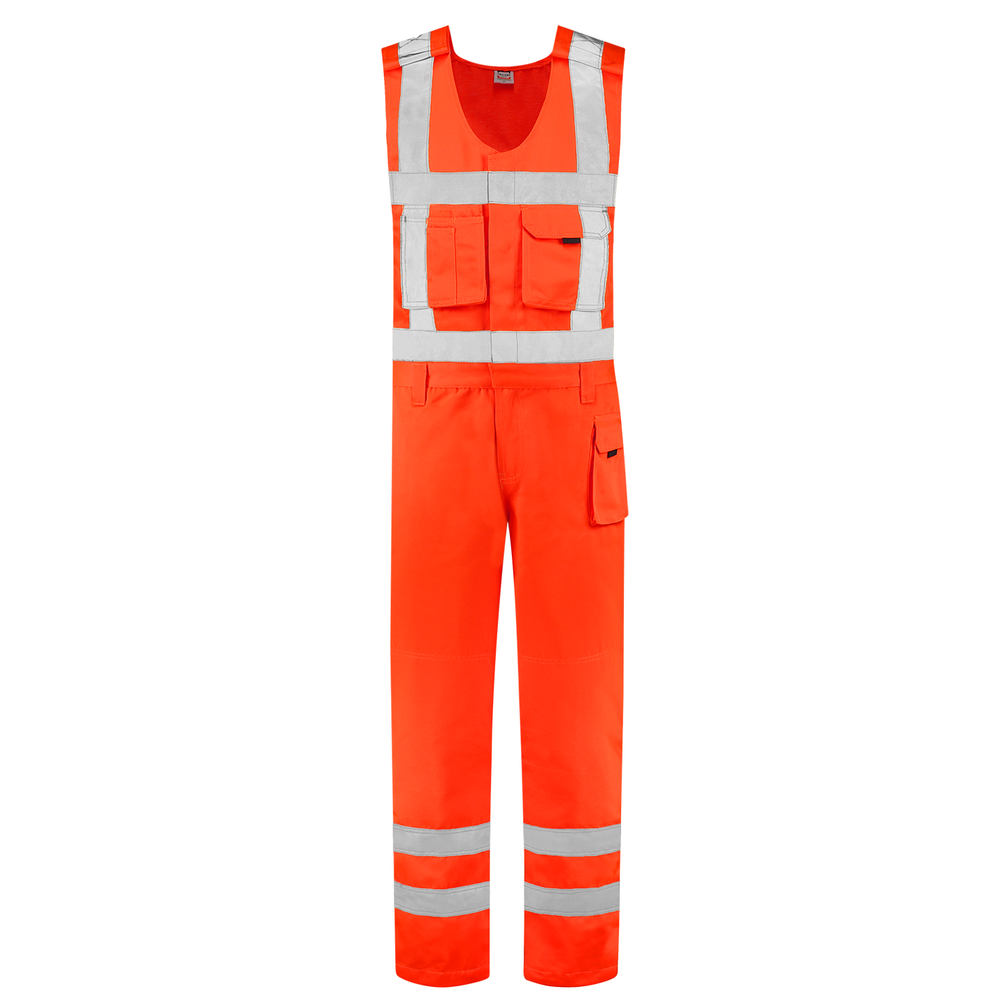 Tricorp Safety Bodybroeken 753001-THR3001 Kniezakken Polyester- katoen fluo-oranje(fluororange)