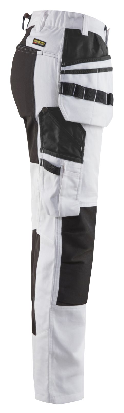 Blaklader Broeken 79101000 met Stretch wit-zwart(1099)