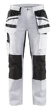 Blaklader Broeken 79101000 met Stretch wit-zwart(1099)