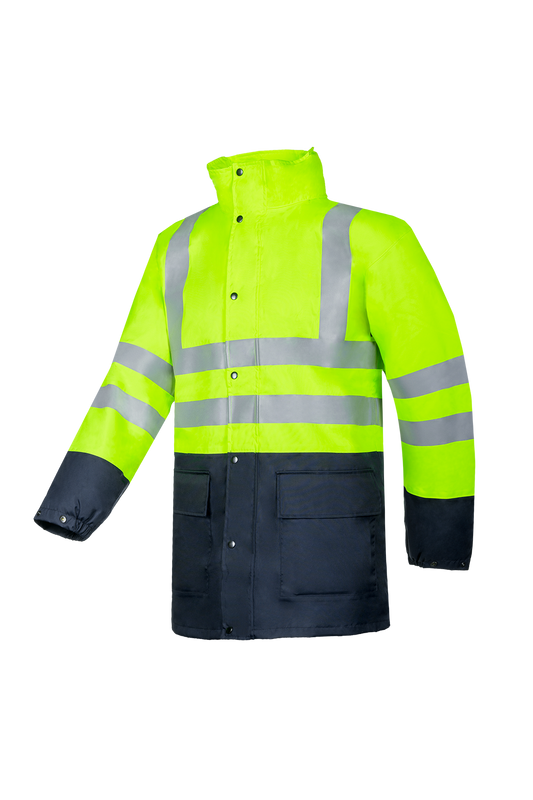 Sioen Jassen Belvill  fluo geel-marineblauw