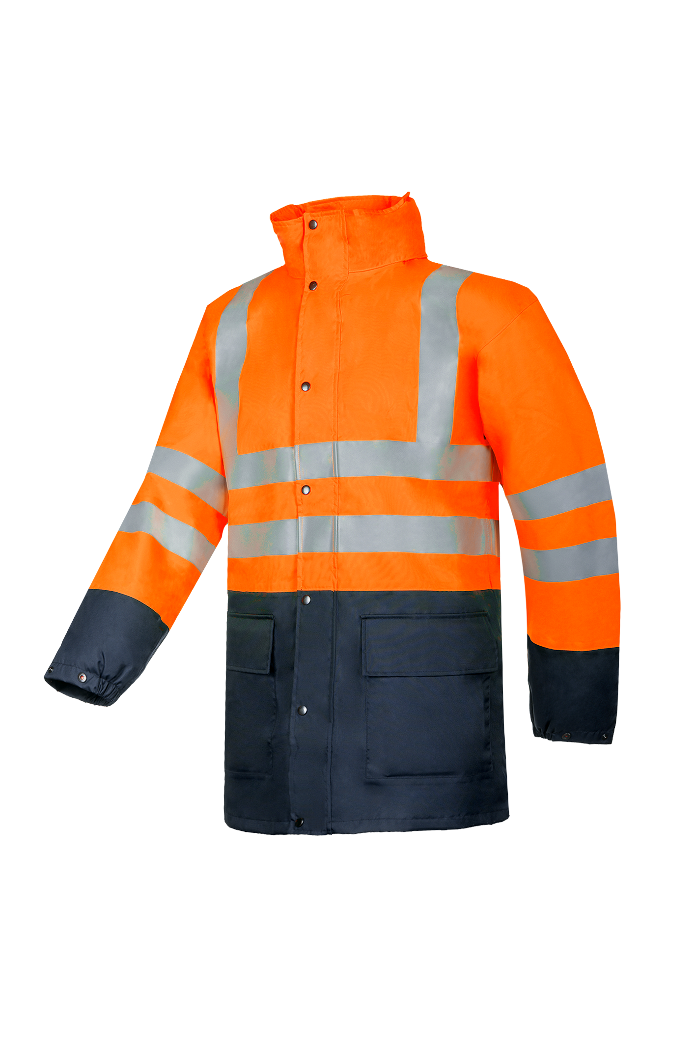 Sioen Jassen Belvill  fluo oranje-marineblauw